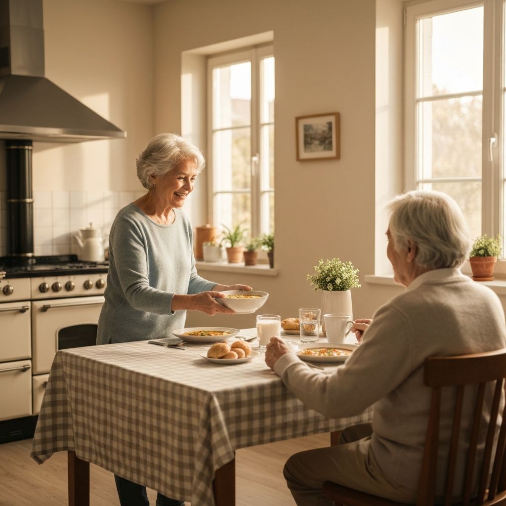 Older adults in comfortable eating contexts