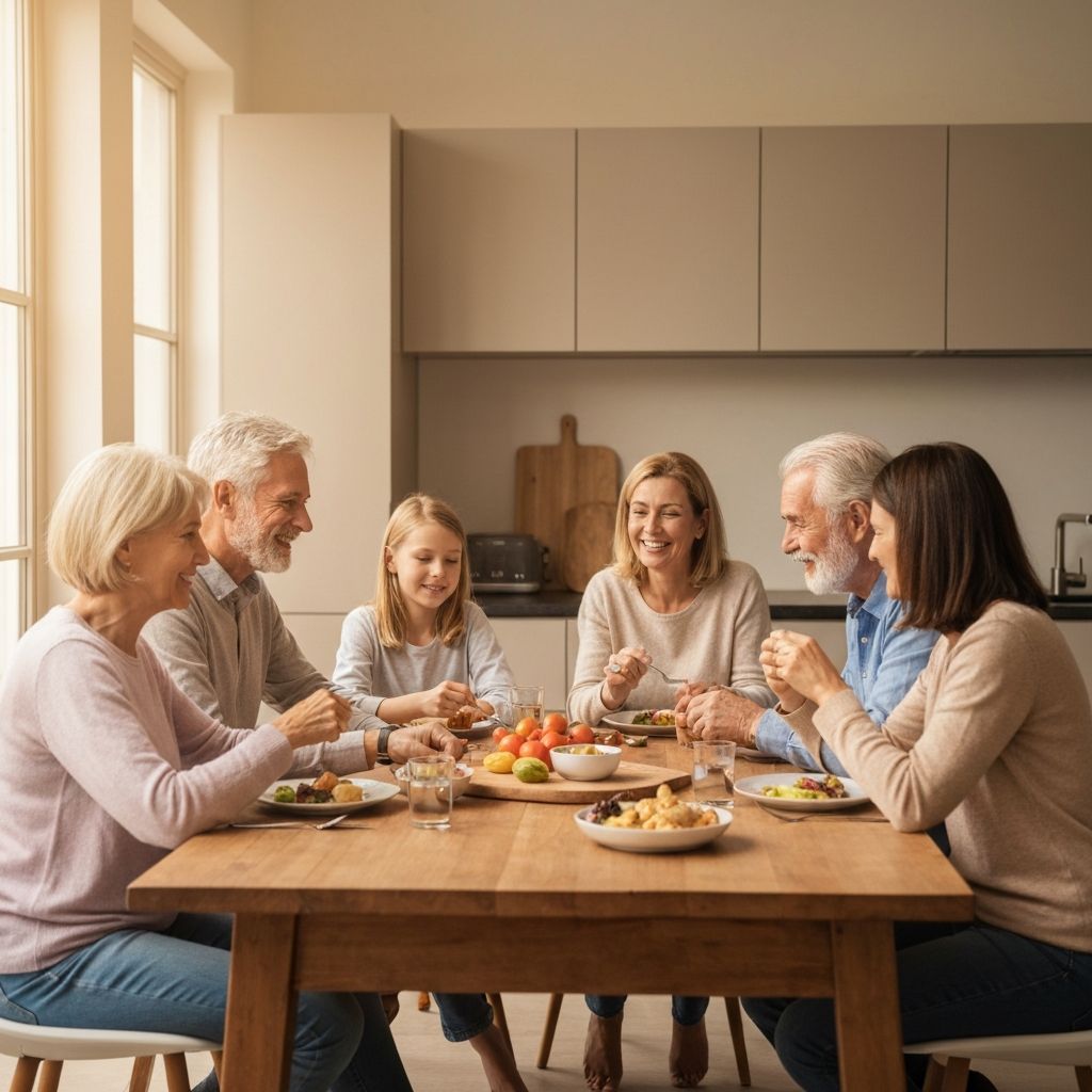 Multi-generational family meal